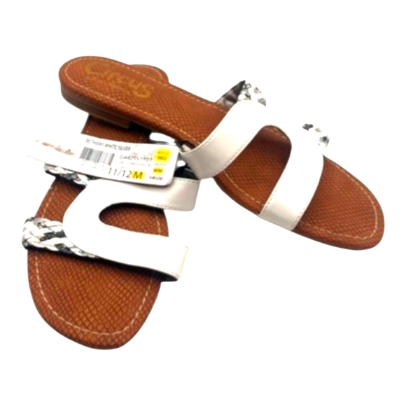 Circus Sam Edelman Bethany Slide Sandals White/Silver Size 11/12 M - Picture 2 of 6